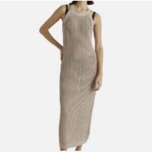 Tahari Crochet Knit Maxi Dress Swim Cover Up